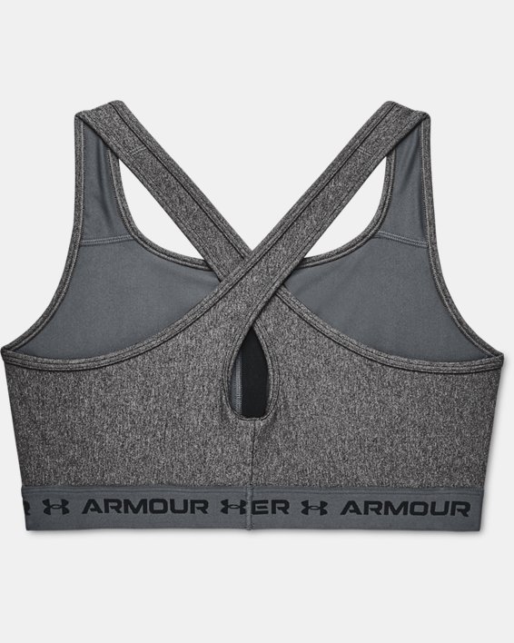 Sostén Deportivo Armour® Mid Crossback Heather para Mujer, Gray, pdpMainDesktop image number 3
